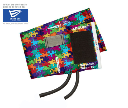 ADCUFF & Bladder, 2 Tube Child, Puzzle Pieces, LF - ADC 845-9CPP-2