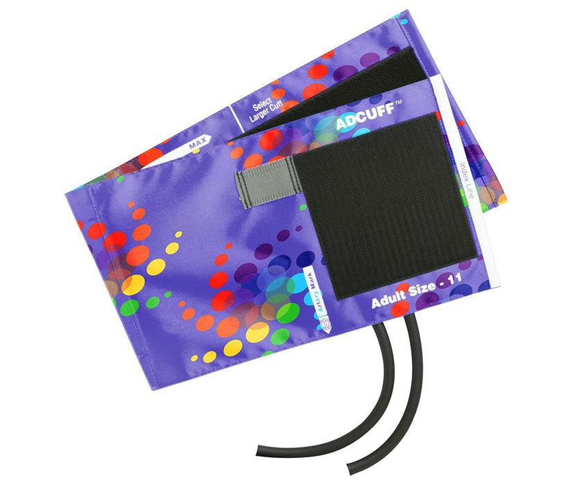 ADCUFF & Bladder, 2 Tube Adult, Peter's Blue Swirly, LF - ADC 845-11APBS-2