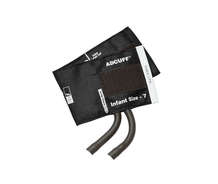 ADCUFF & Bladder, 2 Tube Infant, Black, LF - ADC 845-7IBK-2