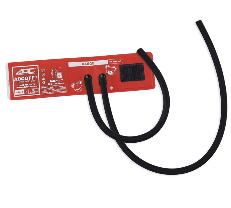 ADCUFF+, 1 pc Cuff, 2 Tube Infant, Orange, LF - ADC 8451-7IOR-2