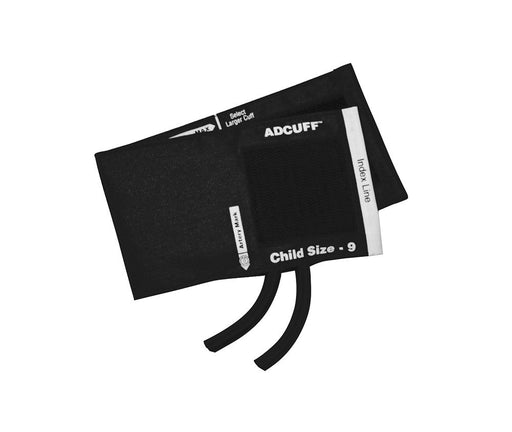 ADCUFF & Bladder, 2 Tube Child, Black, LF - ADC 845-9CBK-2