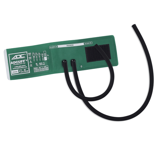 ADCUFF+, 1 pc Cuff, 2 Tube Child, Green, LF - ADC 8451-9CGR-2