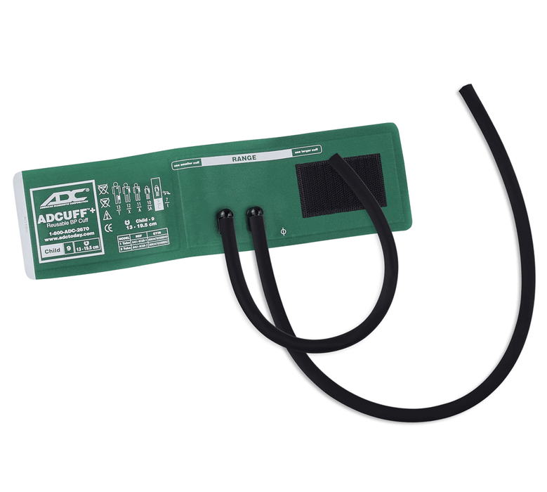 ADCUFF+, 1 pc Cuff, 2 Tube Child, Green, LF - ADC 8451-9CGR-2