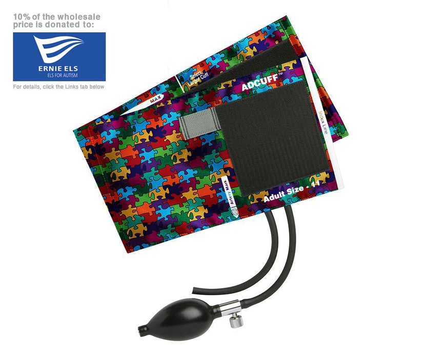 ADCUFF Inflation System Adult, Puzzle Pieces, LF - ADC 865-11APP