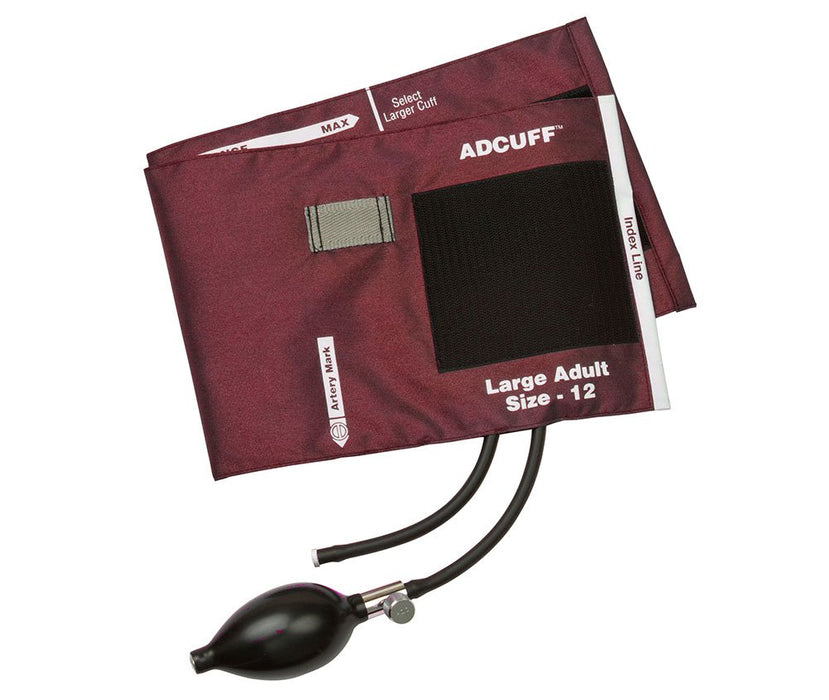 ADCUFF Inflation System Lrg Adult, Burgundy, LF - ADC 865-12XBD