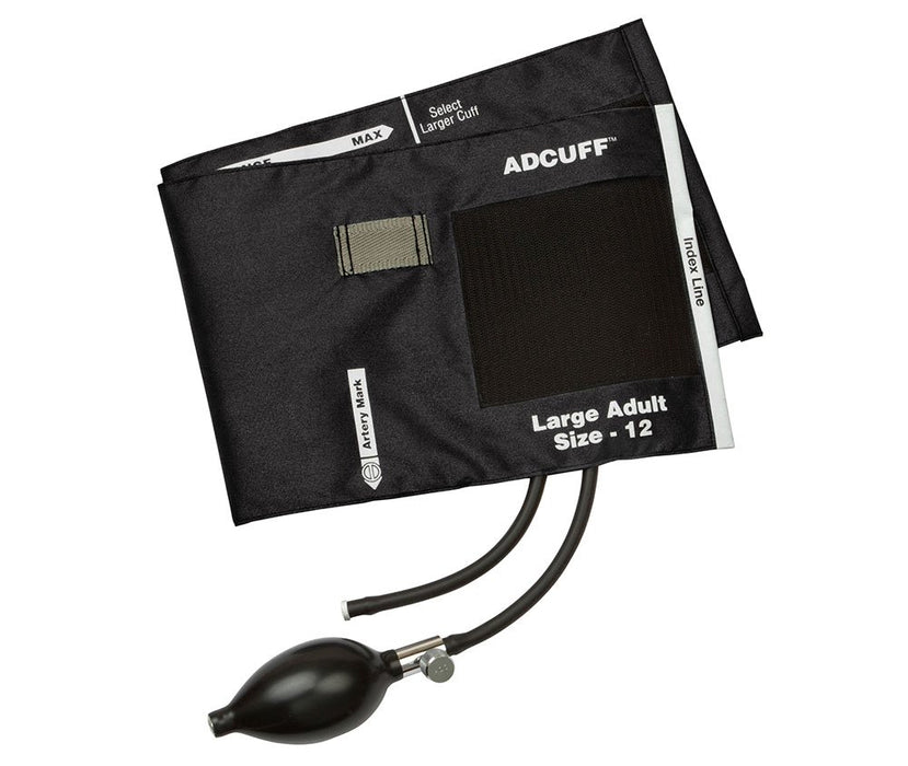 ADCUFF Inflation System Lrg Adult, Black, LF - ADC 865-12XBK
