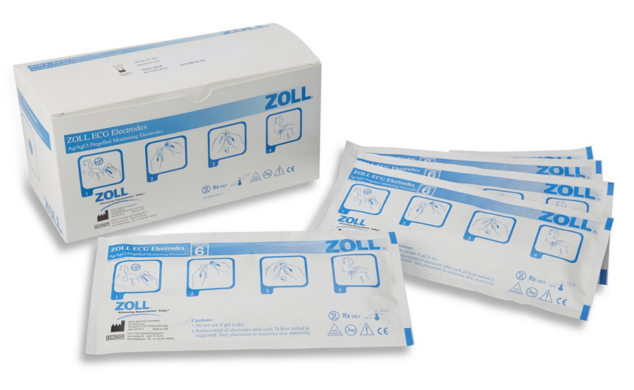 Zoll ECG Rectangular Electrodes, 2X3 Strip Per Pouch/600 Per Case