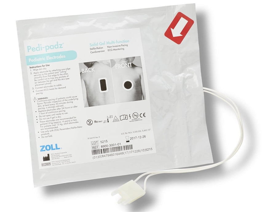 Zoll Pedi-Padz Solid Gel Electrode, 6/Case