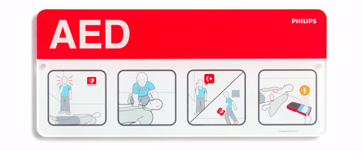 AED Awareness Placard, red - Philips  989803170901