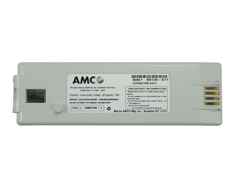AMCO Beige Replacement Battery for Cardiac Science PowerHeart G3 AED