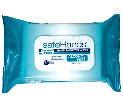 safeHands Antibacterial Alcohol-Free Wipes -single pack