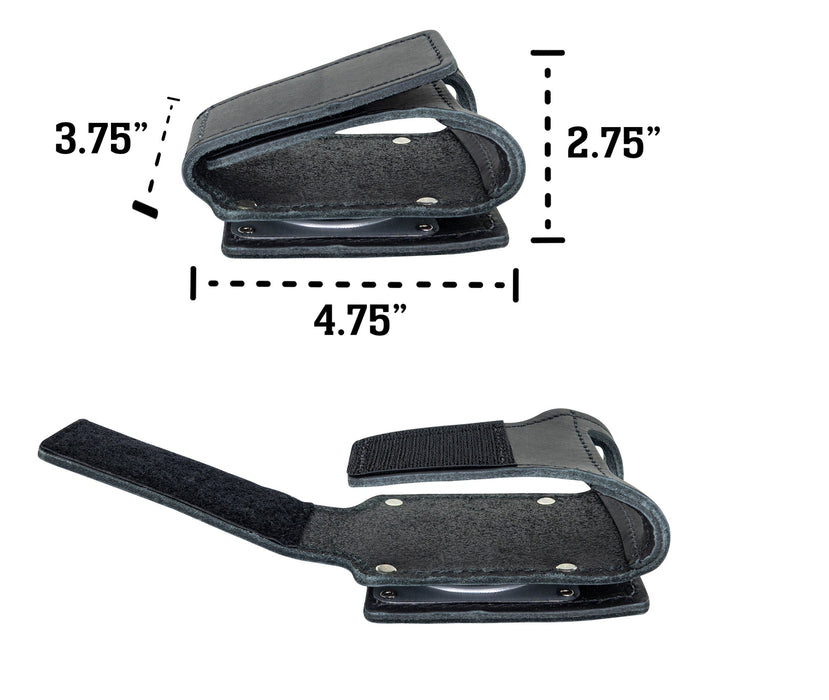 Black Leather Clip-On Swivel Axe Cradle - Line2Design 600-02