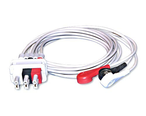 Bionet 3-Lead ECG Cable - Snap Type (NEW)