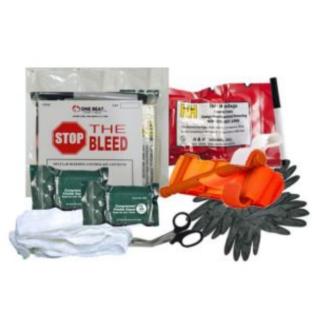 One Beat CPR Basic Bleeding Control Kit 2 - Vacuum Wrapped