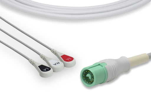 C2359S0 Mindray - Datascope Compatible Direct-Connect ECG Cable. 3 Leads Snap