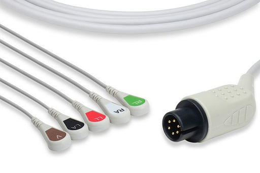 C2540S0F1 Mindray - Datascope Compatible Direct-Connect ECG Cable. 5 Leads Snap