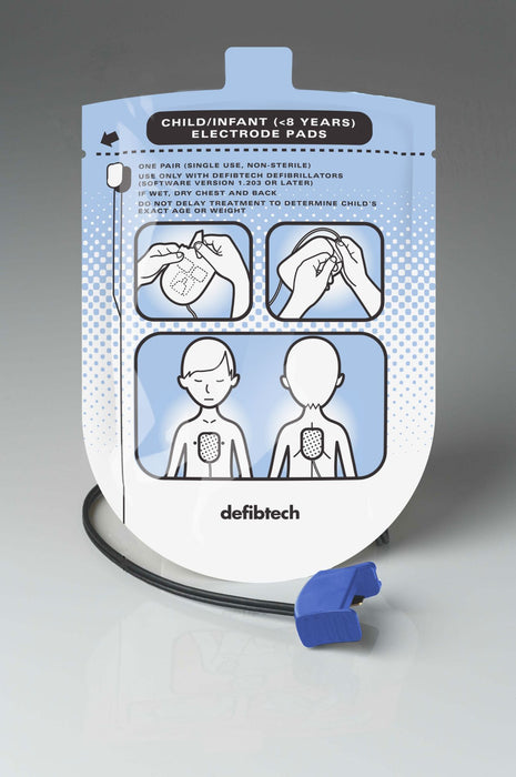 Pediatric Training Pad Package (1 set pads + wire) **non-functional** - Defibtech DDP-201TR