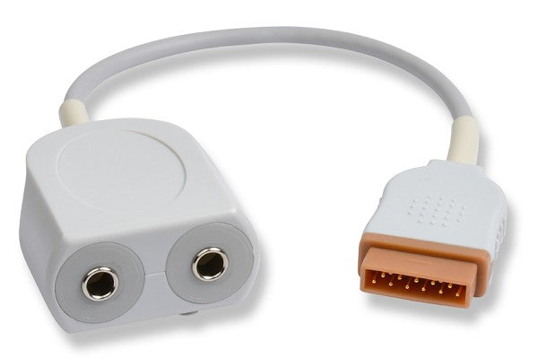 DMQ400-AD20 GE Healthcare - Marquette Compatible Temperature Adapter. YSI 400, Dual Female Mono Plug Connectors
