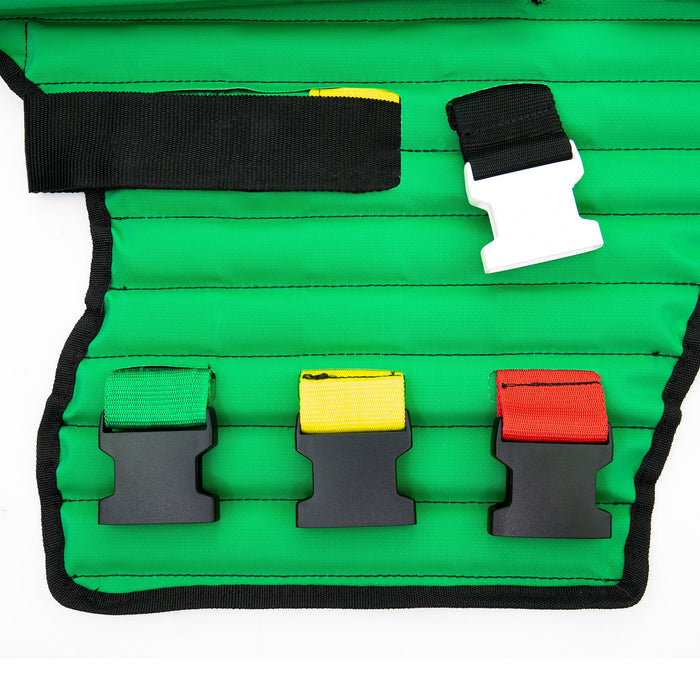 LINE2design First Aid KED Extrication Device - Immobilization Paramedic EMT Trauma Kit with Carrying Case - Green - LINE2design