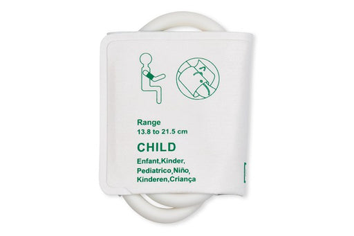 F1760S-C12-050 Disposable NIBP Cuff. Pediatric Single Hose 13.8 - 21.5 cm Bag of 10