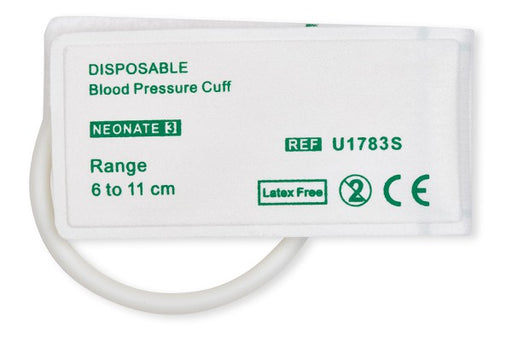 F1783S-C05-100 Disposable NIBP Cuff. Neonate #3 Single Hose 6 - 11 cm Box of 10