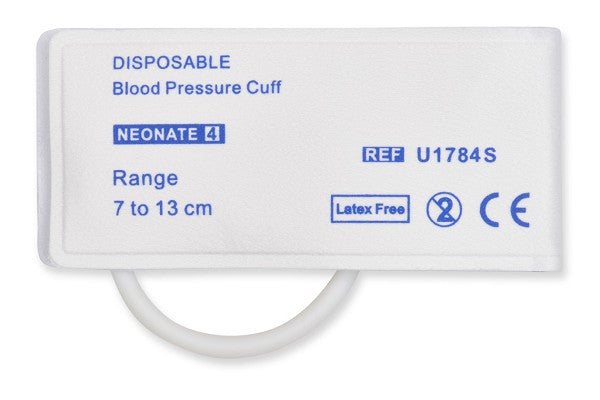 10021 Disposable NIBP Cuff. Neonate #4 Single Hose 7 - 13 cm Box of 10