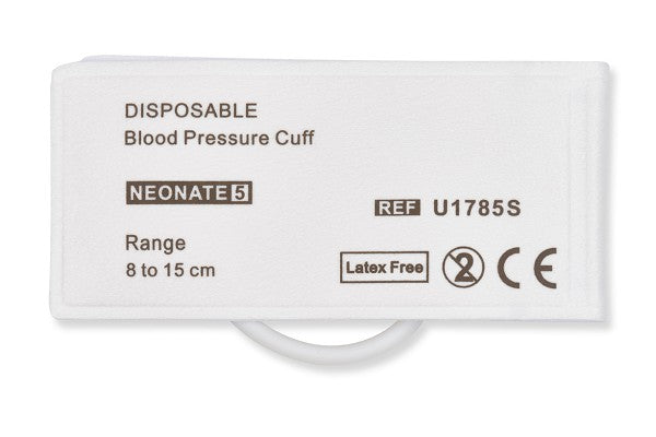 10022 Disposable NIBP Cuff. Neonate #5 Single Hose 8 - 15 cm Box of 10