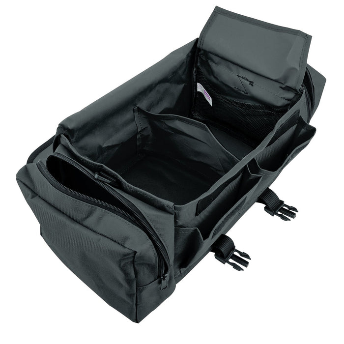 LINE2design First Aid Responder Emergency Star of Life Logo Medical EMS Bag with Zippered Pockets & Shoulder Straps - LINE2design 52350-BK