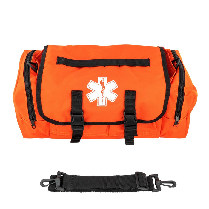 LINE2design First Aid Responder Emergency Star of Life Logo Medical EMS Bag with Zippered Pockets & Shoulder Straps - LINE2design 52350-O