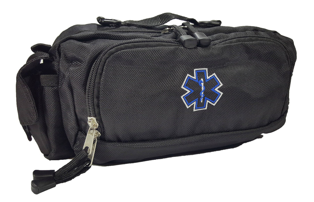 LINE2design Deluxe First Aid Nylon Star of Life Logo Fanny Pack EMT Paramedic Bag With Internal Pockets - LINE2design 54250-R