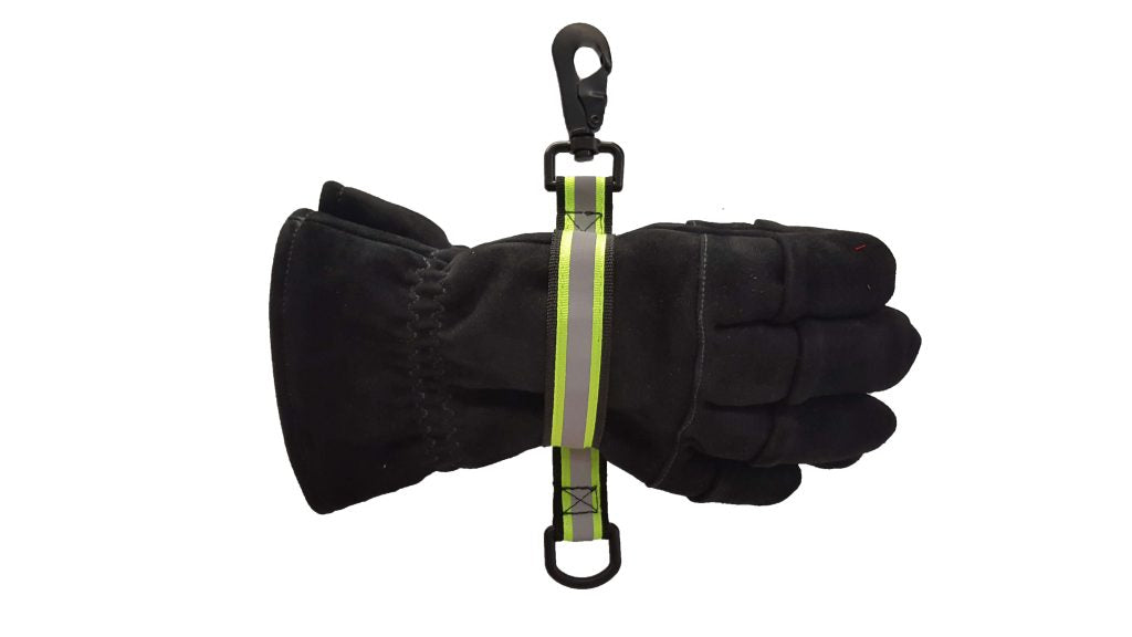 Reflective Green, GloveLeash2 w/Quick Pull D-Ring - Line2Design GL2-REF-GRN