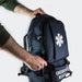 LINE2design First Responder Backpack Emergency EMS Medical Empty Trauma Bag with Star Of Life Logo Shoulder Straps & Waist Belt - Navy Blue - LINE2designs 56440-N - 2