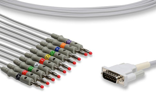 K10-HP-B0 Philips Compatible Direct-Connect EKG Cable. 10 Leads Banana 300 cm