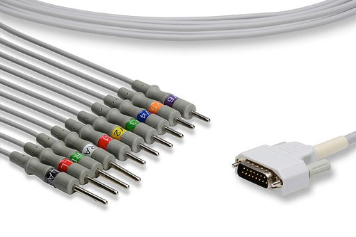 K10-NK2-N0 Nihon Kohden Compatible Direct-Connect EKG Cable. 10 Leads Needle 340 cm