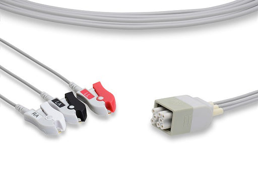 LAP3-90P0 GE Healthcare - Marquette Compatible ECG Telemetry Leadwire. 3 Leads Pinch/Grabber