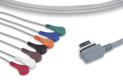 LC7-98S0 GE Healthcare Compatible ECG Telemetry Leadwire. 7 Leads Snap