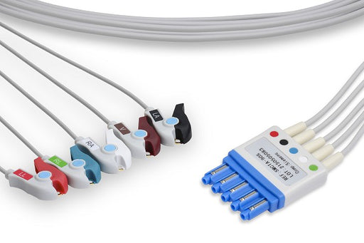 LMCTA-90P0 Siemens Compatible EKG Leadwire. 5 Leads Pinch/Grabber Limb