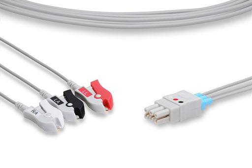 LX3-90P0 Datex Ohmeda Compatible ECG Leadwire. 3 Leads Pinch/Grabber