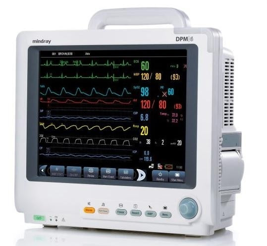 Mindray DPM 6 Patient Monitor - ECG, NiBP, SpO2, 2 x T, Printer (Refurbished)