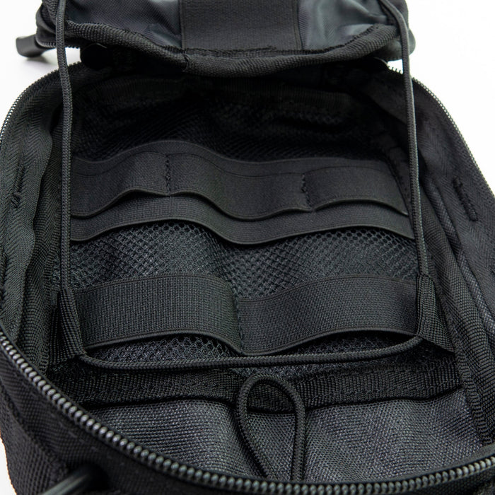 LINE2design MOLLE Pouch, Emergency Medical, Trauma Bag, Gunshot Bag for First Aid (IFAK), Utility Pouch, includes USA Patch - Black - LINE2design 56525-BK