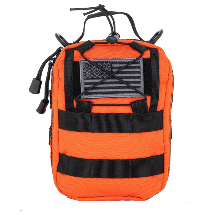 LINE2design MOLLE Pouch, Emergency Medical, Trauma Bag, Gunshot Bag for First Aid (IFAK), Utility Pouch, includes USA Patch - Orange - LINE2design 56525-O
