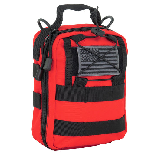 LINE2design MOLLE Pouch, Emergency Medical, Trauma Bag, Gunshot Trauma for First Aid (IFAK), Utility Pouch, includes USA Patch - Red - LINE2design 56525-R