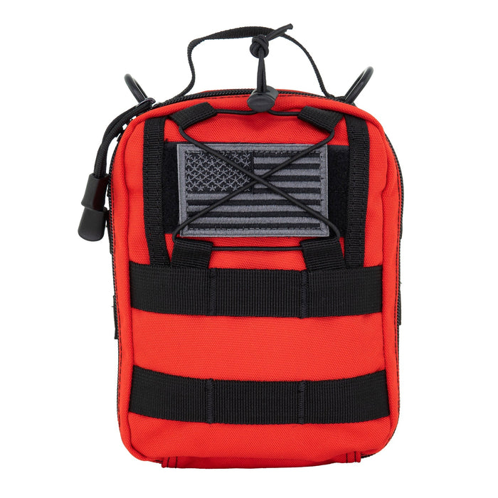 LINE2design MOLLE Pouch, Emergency Medical, Trauma Bag, Gunshot Trauma for First Aid (IFAK), Utility Pouch, includes USA Patch - Red - LINE2design 56525-R
