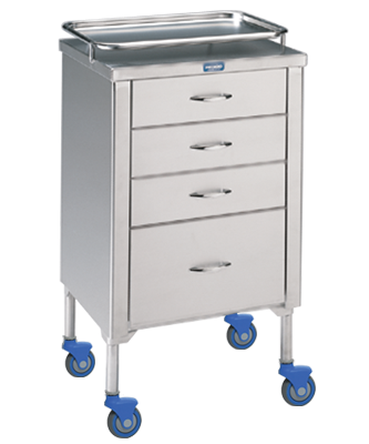 Anesthetist Cabinet With Four SS Drawers - Pedigo P-1105-SS