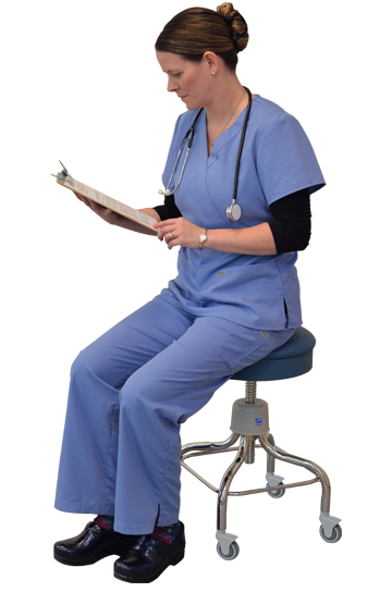 Stool, With Screw Shaft, Tb-133 Approved, Pvc-Free, Columbia Blue - Pedigo T-36-CLB