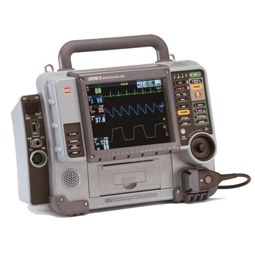 Physio Control LIFEPAK 15 - SPCO, Biphasic, 12 Lead ECG, AED, Pacing, SPO2, NiBP, EtCO2, Bluetooth (Refurbished)