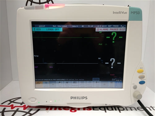 Philips IntelliVue MP50 Patient Monitor w/ ECG, SpO2, NiBP (Refurbished)