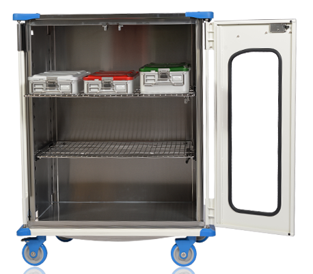 Rev-O-Lu-Tion Enclosed Surgical Case Cart, 46-1/2"W X 27-1/2"D X 59"H  - Pedigo RCC-245-B