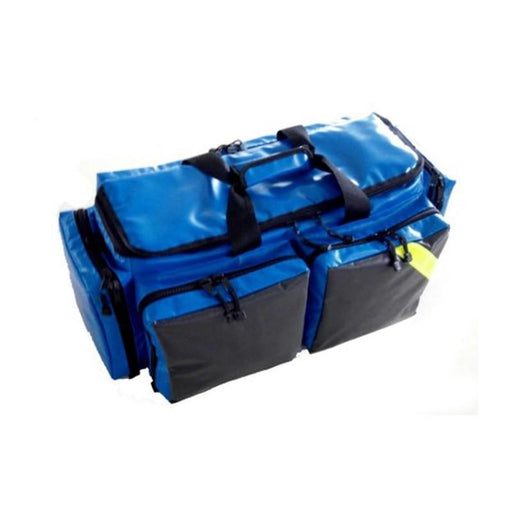 LINE2design First Aid Deluxe EMS Oxygen Medical Bag, All Impervious Fully Padded with Shoulder Straps & Yellow Trim - Royal Blue - LINE2design 50600-RB