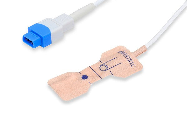S523-1170 Datex Ohmeda Compatible Disposable SpO2 Sensor. Pediatric (10-50Kg) Box of 24